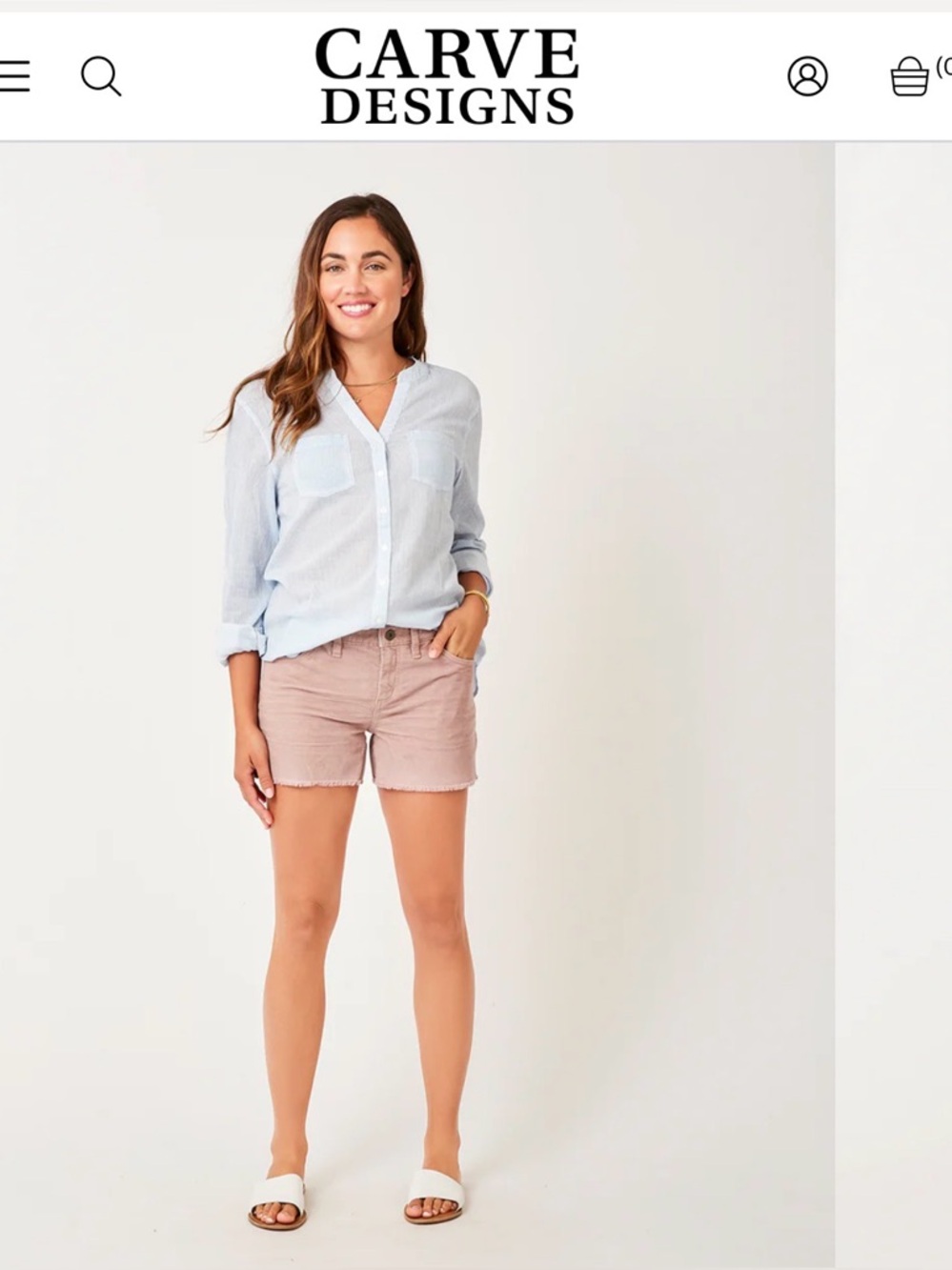 Carve Designs oahu 4” Blush Pink Shorts